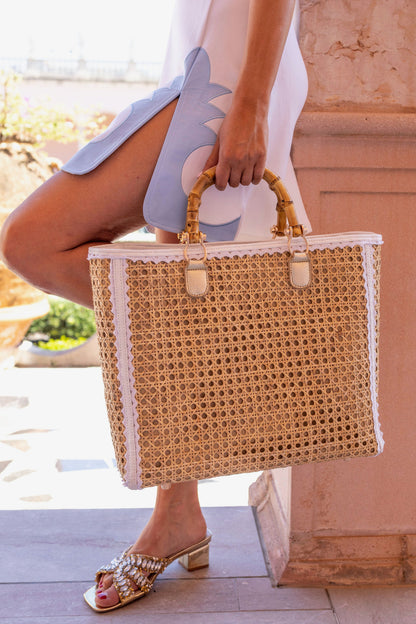 A cane pickleball tote bag