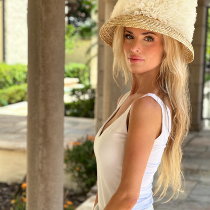 Cream Confectionery Hat