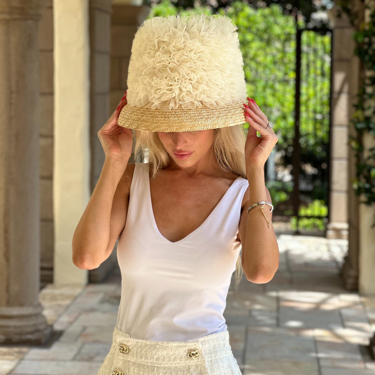 Cream Confectionery Hat