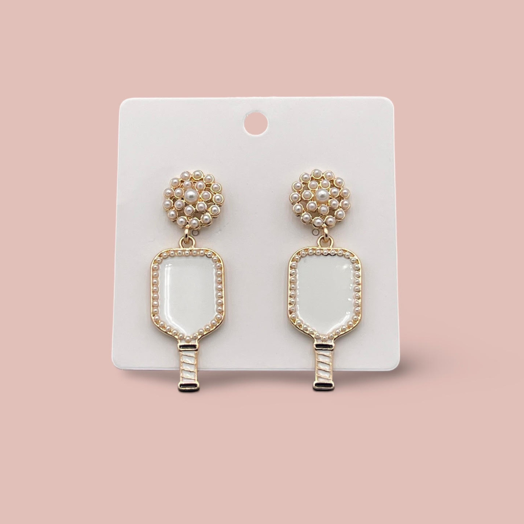 A cute pair of pickleball earrings